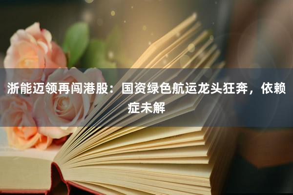 浙能迈领再闯港股：国资绿色航运龙头狂奔，依赖症未解