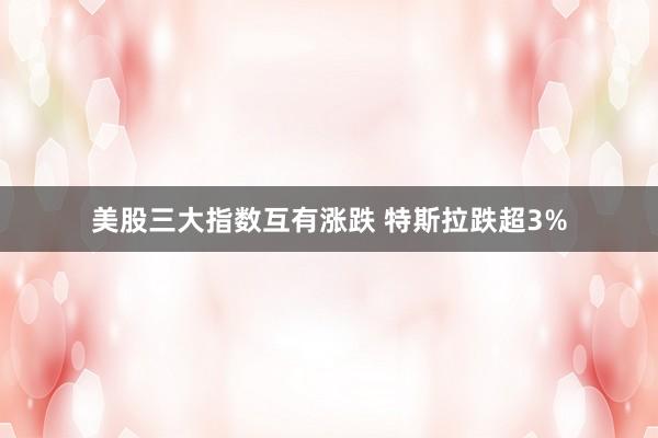 美股三大指数互有涨跌 特斯拉跌超3%