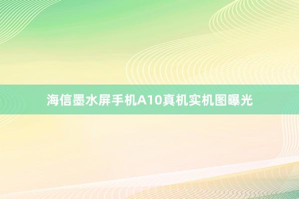 海信墨水屏手机A10真机实机图曝光