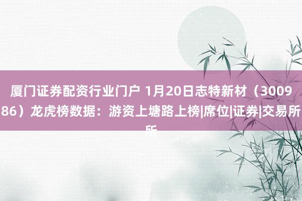 厦门证券配资行业门户 1月20日志特新材（300986）龙虎榜数据：游资上塘路上榜|席位|证券|交易所
