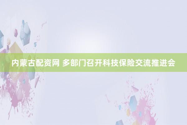 内蒙古配资网 多部门召开科技保险交流推进会